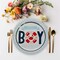 8 Count Nautical Baby Shower Paper Dessert Plates 7 3/8" Boy Baby Shower Tableware